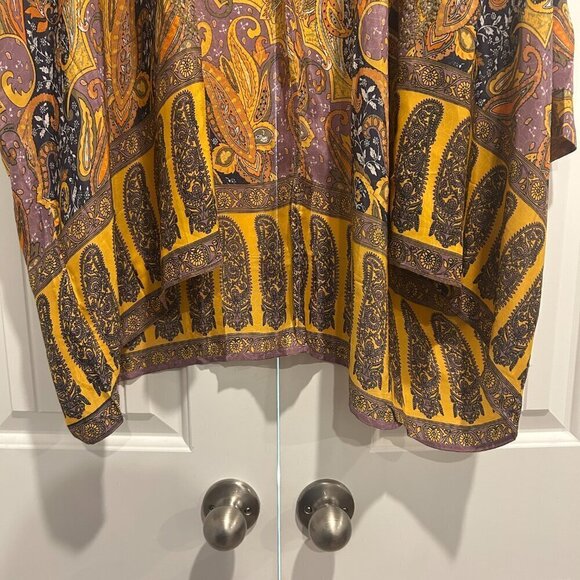 BSB Collection Yellow Orange Kimono Duster with Belt (one size fits all) - Picture 4 of 10